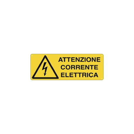 CART ATTENZIONE CORRENTE ELETTRICA