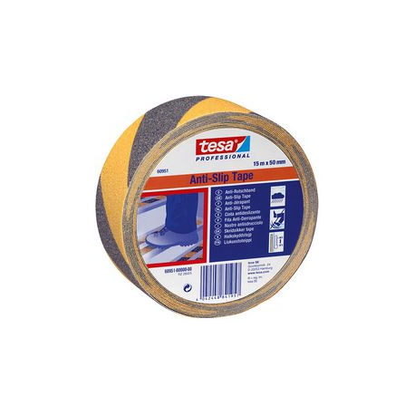 NASTRO GIALLO/NERO TESA ANTISDR 15MX50MM