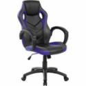 POLTRONA GAMING NERA E BLU IN PU