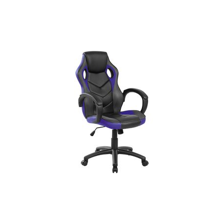 POLTRONA GAMING NERA E BLU IN PU      DL