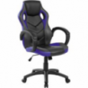 POLTRONA GAMING NERA E BLU IN PU