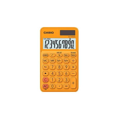 CALCOLATRICE ARANCIONE CASIO 10 DIGITI