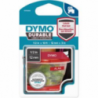 NASTRO DYMO D1 DURABLE 12MMX3M BCO-ROSSO