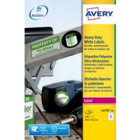 ETICHETTE RESISTENTI PERMANENTI POLIESTERE BIANCO LASER E INKJET AVERY 99.1X42.3MM 240PZ