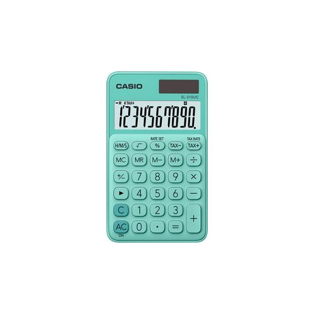 CALCOLATRICE VERDE CASIO 10 DIGITI