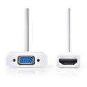 HDMI ADAPTER CAVO BIANCO HDMI VGA + 3.5