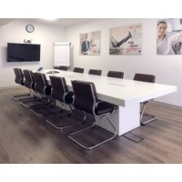 TAVOLO RIUNIONE CUBO BIANCO140X140