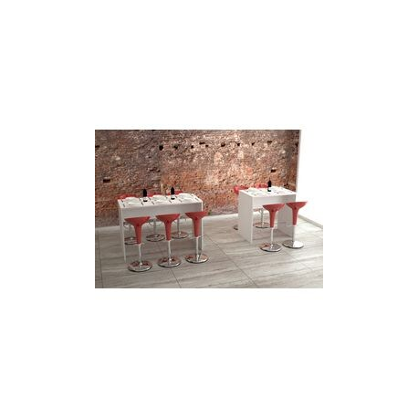 TAVOLO ALTO RISTORO BIANCO 160X70X1050