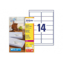 ETICHETTE RICICLATE BUSTE E PACCHI LASER AVERY 99.1x38.1 1400PZ