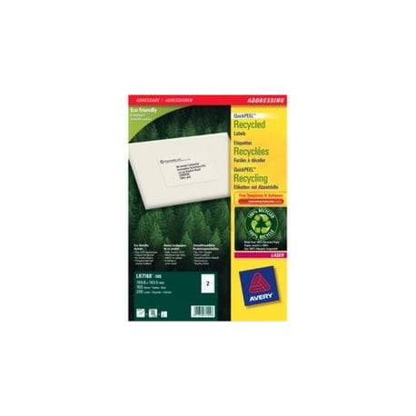 ETICHETTE RICICLATE BUSTE E PACCHI LASER AVERY 199.6x143.5 200PZ