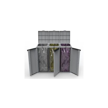 ARMADIETTO 3 ANTE PER RIFIUTI GRIGIO ECOLINE TERRY