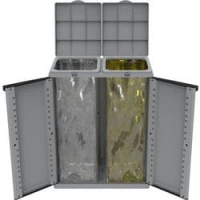 ARMADIETTO 2 ANTE PER RIFIUTI GRIGIO ECOLINE  TERRY