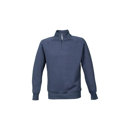 FELPA UOMO MEZZA ZIP NAVY TG 3XL       DL