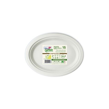 CF15 PIATTI OVALI POLPA CELLULOSA DOPLA