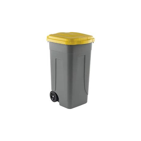 BIDONE GRIGIO 100L RACC. DIFF. COPERCHIO GIALLO DL
