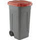 BIDONE GRIGIO 100L RACC. DIFF. COPERCHIO ROSSO DL