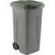 BIDONE GRIGIO 100L RACC. DIFF. COPERCHIO VERDE DL