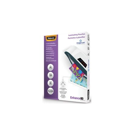 CF100 POUCHES FELLOWES FORMATO A5 80MY