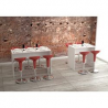 TAVOLO ALTO RISTORO BIANCO 110X70X1050