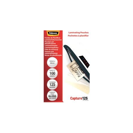 CF100 POUCHES FELLOWES  54X86MM 125MC