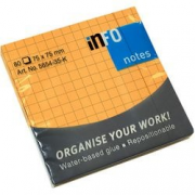 CF12 NOTES 75X75 MM QUADRETTI ARANC 80FF