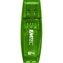 USB FLASH 2.0 C410 EMTEC BULK 64GB GREEN