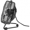 MINIVENTILATORE METALLO NERO USB NEDIS