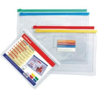CF12 BUSTE CON ZIP A5 TRASPARENTE