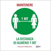 CF2 AVERY ETICH. A4 "MANTENERE LA DISTANZA DI 1MT"