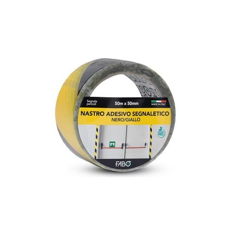 NASTRO SEGNAL 50MM X 50M NERO-GIALLO