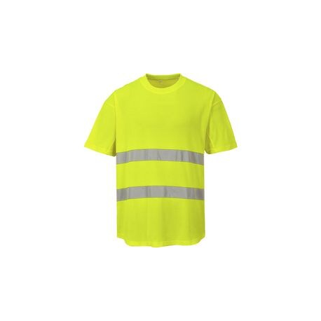 T-SHIRT HI-VI GIALLA M C COT POL  3XL DL