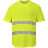 T-SHIRT HI-VI GIALLA M C COT POL S    DL