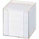 CUBO NON COLLATO  CM 9 X 9 X 9 - BIANCO - 800 FF - CON  CONTENITORE CARTA 80 GSM