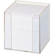 CUBO NON COLLATO  CM 9 X 9 X 9 - BIANCO - 800 FF - CON  CONTENITORE CARTA 80 GSM