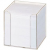 CUBO NON COLLATO  CM 9 X 9 X 9 - BIANCO - 800 FF - CON  CONTENITORE CARTA 80 GSM