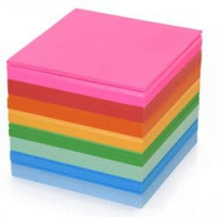 CUBO COLLATO CM 9 X 9 X 9 - COLORI ASSORTITI  - 800 FF - SENZA CONTENITORE - CARTA 80 GSM