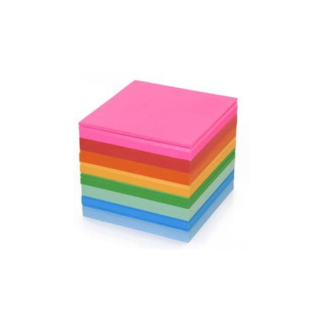CUBO COLLATO CM 9 X 9 X 9 - COLORI ASSORTITI  - 800 FF - SENZA CONTENITORE - CARTA 80 GSM