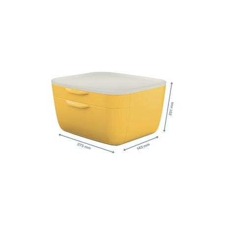 Cosy Cassettiera a 2 cassetti Giallo