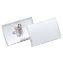 PORTABADGE CLIP E SPILLA 25 PZ 54X90MM