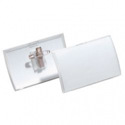 PORTABADGE CLIP E SPILLA 25 PZ 54X90MM