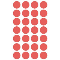 PASTIGLIE ADESIVE TONDE ROSSO AGIPA DIAMETRO 15MM 168PZ