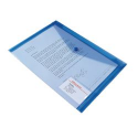 BUSTE CON BOTTONE OD A4 TRASP BLU CF5