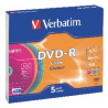 PACK5 DVD-R VERBATIM 4.7GB 16X SLIM WRAP