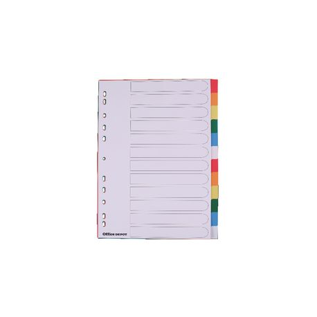 DIVISORI COLORATI A4 OD 12T PPL 120 MIC