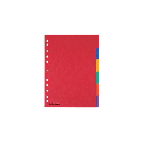DIVISORI COLORATI A4 OD 6T CARTON 225GSM