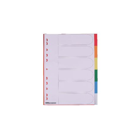 DIVISORI COLORATI A4 OD 6T PPL 120 MIC