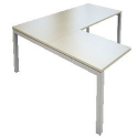Scrivania Sagomata Quadra 160X160X72,5 Acero