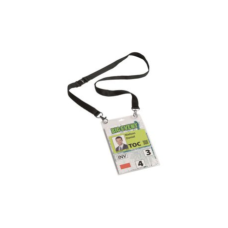 PK10 BADGE A6 DURABLE WITH CORD NERO